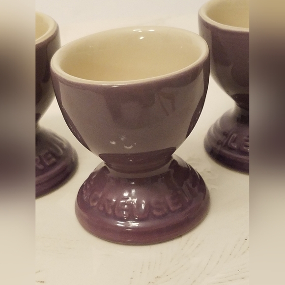 Lot 3 NWT Le Creuset Footed Ultra Violet Egg Cups - Picture 5 of 16